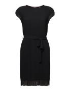 Sleeveless Mini Dress With Plissé Pleats Kort Kjole Black Esprit Colle...