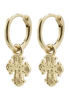 Dagmar Recycled Huggie Hoop Earrings Gold-Plated Accessories Jewellery...