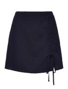 Onlnova Lux May Ruching Skirt Solid Ptm Kort Nederdel Navy ONLY