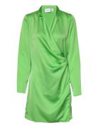 Vijohanna L/S Wrap Short Dress/Dc/Su Kort Kjole Green Vila