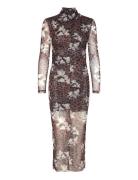 Tia Alessandra Dress Maxikjole Festkjole Brown AllSaints