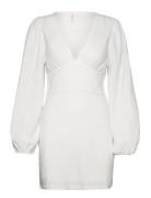 Onlvenice L/S Short V-Neck Dress Cs Jrs Kort Kjole White ONLY
