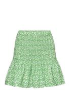 Crystal Skirt Ditzy Print Kort Nederdel Green A-View