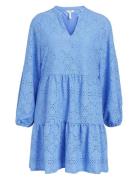 Objfeodora Gia L/S Dress Noos Kort Kjole Blue Object