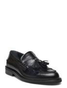 Loafer Loafers Flade Sko Black ANGULUS