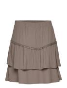 D6Chia Eyelet Mini Skirt Kort Nederdel Grey Dante6