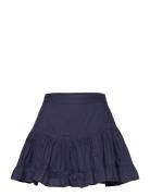 Short Wide Skirt Kort Nederdel Navy Sofie Schnoor