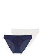 Clarise - 2Pp Brief Trusser, Tanga Briefs Blue Dorina