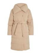 Visulitana L/S New Padded Coat/Pb Foret Jakke Beige Vila