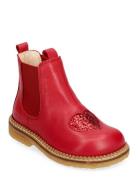 Booties - Flat - With Elastic Boots Støvler Red ANGULUS
