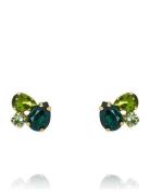 Alisia Earring Gold Accessories Jewellery Earrings Studs Green Carolin...