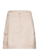 Cargo Skirt Kort Nederdel Cream Rosemunde