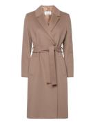 Essential Wool Wrap Coat Outerwear Coats Winter Coats Beige Calvin Kle...