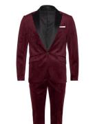 Velvet Tuxedo Suit Habit Burgundy Lindbergh