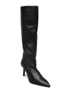 Geo Stiletto Knee Boot 70 Lange Støvler Black Calvin Klein