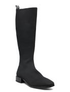 Biadiana Square Boot Knitted Lange Støvler Black Bianco