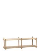 Mason Shelf Double Small Natural Home Furniture Shelves Beige Hübsch