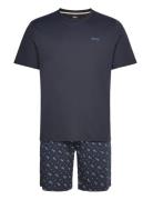 Mono Short Set Pyjamas Nattøj Blue BOSS
