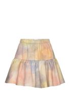Skylight Print Ruffle Short Skirt Kort Nederdel Multi/patterned Bobo C...