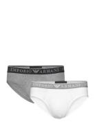 Men's Knit 2-Pack Brief Underbukser Y-front Briefs White Emporio Arman...