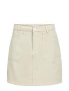 Objalas Mw Short Skirt 131 Kort Nederdel Cream Object