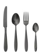 Bestik, Sort, Rustfri Stål Home Tableware Cutlery Cutlery Set Black Bl...