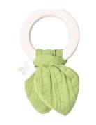 Rubber Teething/Muslin Tie Green Toys Baby Toys Teething Toys Green Ti...