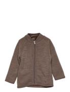 Cardigan Outerwear Fleece Outerwear Fleece Jackets Brown Smallstuff