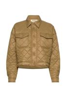 Water-Repellant Cropped Quilted Jacket Quiltet Jakke Brown Polo Ralph ...