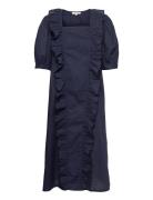 Pippa Dress Knælang Kjole Navy Nué Notes