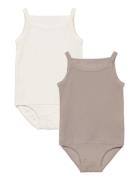 Rib Jersey 2Pack Straptop & Underpants Undertøjssæt Multi/patterned Co...