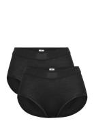 Sloggi Double Comfort Maxi 2P Lingerie Panties High Waisted Panties Bl...