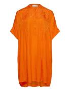 Slfabienne-Viola Ss Over Dress Curve Kort Kjole Orange Selected Femme