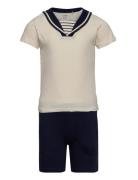 Set Top Shorts Sailor Sets Sets With Short-sleeved T-shirt Multi/patte...