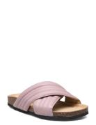 Biadonna Puffer Slide Flade Sandaler Pink Bianco