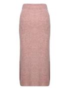 Mlisla Knit Midi Skirt Hw Knælang Nederdel Pink Mamalicious