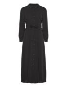 Vmshilah Naja Ls Long Shirt Dress Wvn Ga Knælang Kjole Black Vero Moda