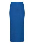 Sherry Knit Skirt Lang Nederdel Blue NORR