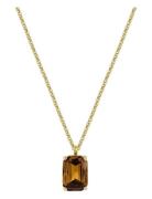 Aspen Necklace Brown/Gold Accessories Jewellery Necklaces Dainty Neckl...
