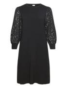 Carfoila L/S O-Neck Dress Jrs Bf Knælang Kjole Black ONLY Carmakoma