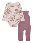 Body Ls W.romper Sets Sets With Body Purple Fixoni