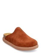 Sl Ivy Suede Cognac Shoes Mules & Slip-ins Flat Mules Brown Scholl
