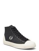 Hughes Mid Nubuck High-top Sneakers Black Fred Perry