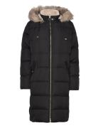 Faux Fur–Trim Hooded Down Coat Foret Jakke Black Lauren Ralph Lauren