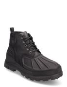 Oslo Low Oxford & Leather Boot Snørestøvler Black Polo Ralph Lauren