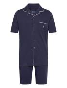 Cotton-Lng-Set Pyjamas Nattøj Navy Polo Ralph Lauren