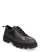 Tanner Leather Sneaker Low-top Sneakers Black Les Deux