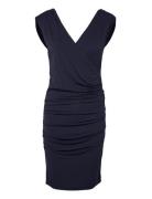 Viscose Dress Kort Kjole Navy Rosemunde