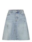 Dnm Rw Relaxed Skirt Mio Wrn Knælang Nederdel Blue Tommy Hilfiger