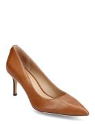 Lanette Leather Pump Shoes Heels Pumps Classic Brown Lauren Ralph Laur...